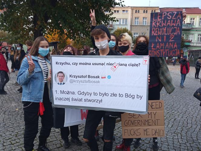 środowy protest w Lesznie