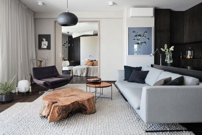 Apartament z widokiem na Warszawę - projekt Joanny Kulczyńskiej