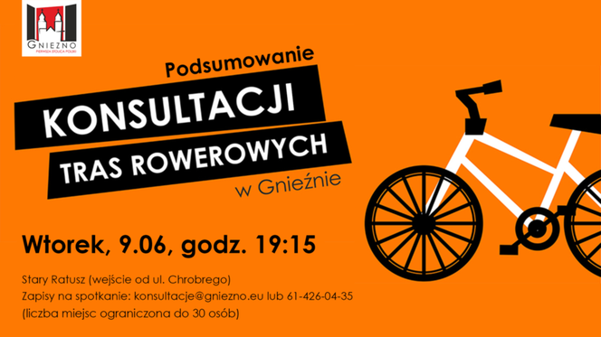 Podsumowanie konsultacji tras rowerowych w Gnieźnie 