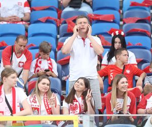 Kibice na meczu Polska - Mołdawia
