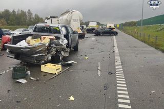 Karambol pięciu aut na A1 pod Częstochową! Są ranni