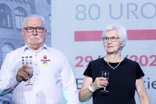 Lech Wałęsa z żoną Danutą