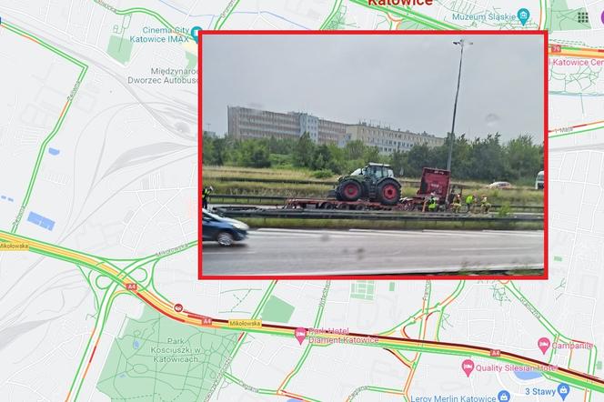 Ogromny korek na A4 w Katowicach. Droga w stronę Wrocławia zablokowana