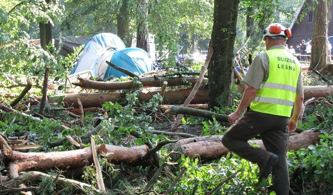 Dobrocin. Trąba powietrzna przeszła przez obóz harcerski. Ewakuowano prawie 200 osób [ZDJĘCIA]