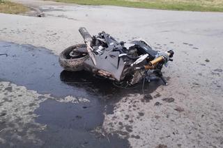 Lubelskie - poranny wypadek, śmierć motocyklisty