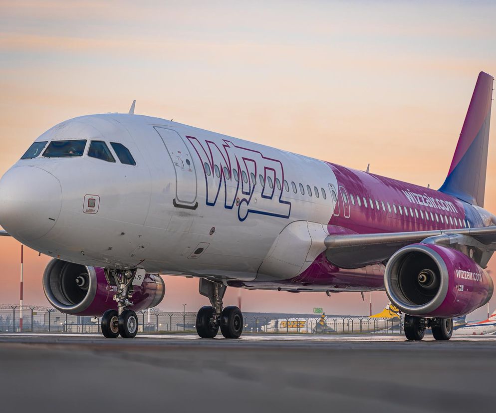 Wizz Air na lotnisku w Katowicach.