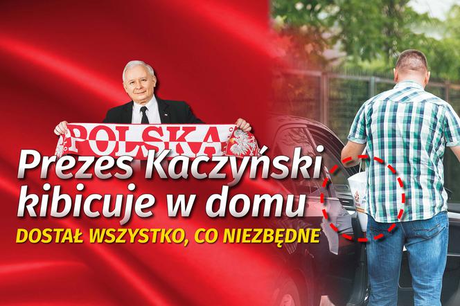 Prezes Kaczyński kibicuje w domu