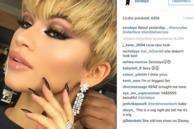 Zendaya w blond włosach