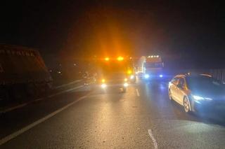 Wypadek na autostradzie A4 na wysokoaci Balic w kierunku Rzeszowa 