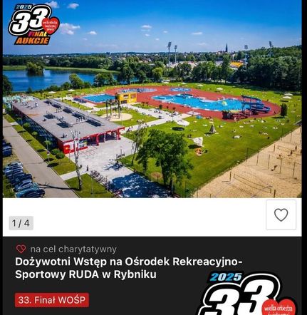 Dożywotni wstęp na kąpielisko Ruda