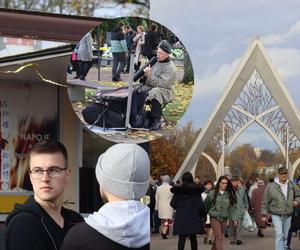 Oprócz znicza można było kupić kebaba. Tłumy przy cmentarzy na lubelskim Majdanku. Zobaczcie!