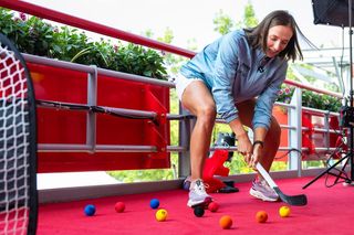 Iga Świątek zagrała w Montrealu w hokeja