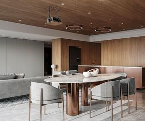 Salon z kuchnią i jadalnią