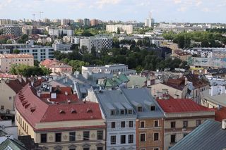 Panorama Lublina z najwyższego punktu widokowego w mieście - Wieży Trynitarskiej