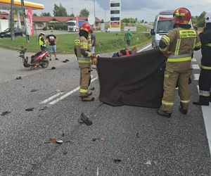 Śmiertelny wypadek na DK9 pod Sandomierzem. Nie żyje kierowca skutera 