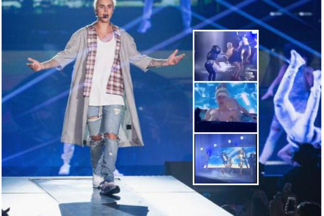Justin Bieber przewrócił się na scenie 2016