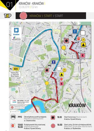 Mapa Tour de Pologne - I ETAP START