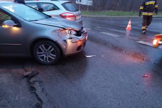 Karambol w Dąbrowie Górniczej. Zderzyło się 5 samochodów, dostawczak i autobus