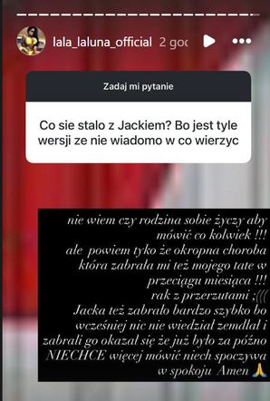 Laluna o śmierci jacka Wójcika