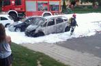 Pożar dwóch samochodów na Kopczyńskiego w Rzeszowie