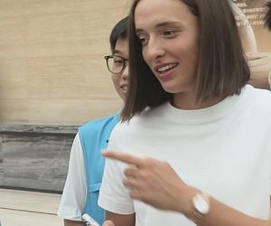 Iga Świątek w Muzem Architektury w Wuhan