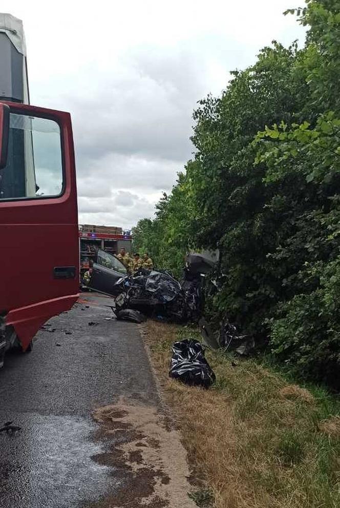 Niepołomice. Ciężarówka staranowała toyotę. 45-latek nie miał żadnych szans, zginął na miejscu. Z osobówki został wrak