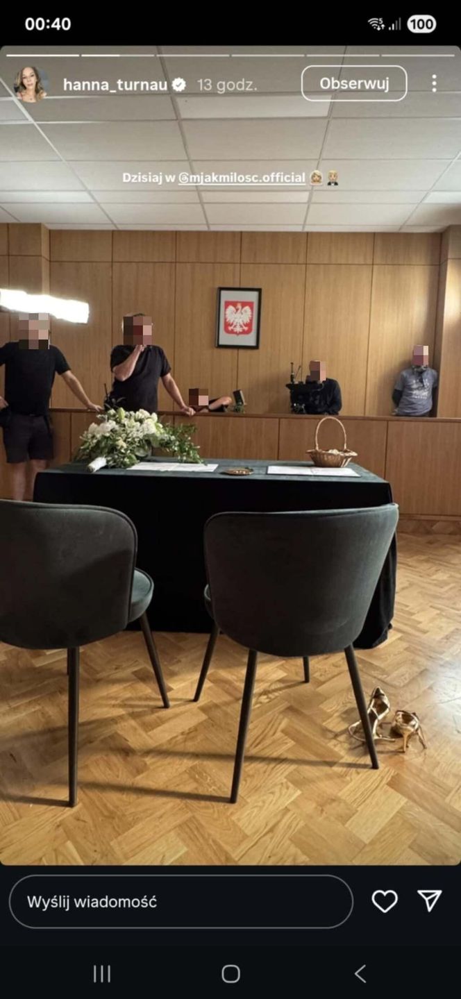 M jak miłość. Ślub Julii (Marta Chodorowska) i Dimy (Michaił Pszeniczny)