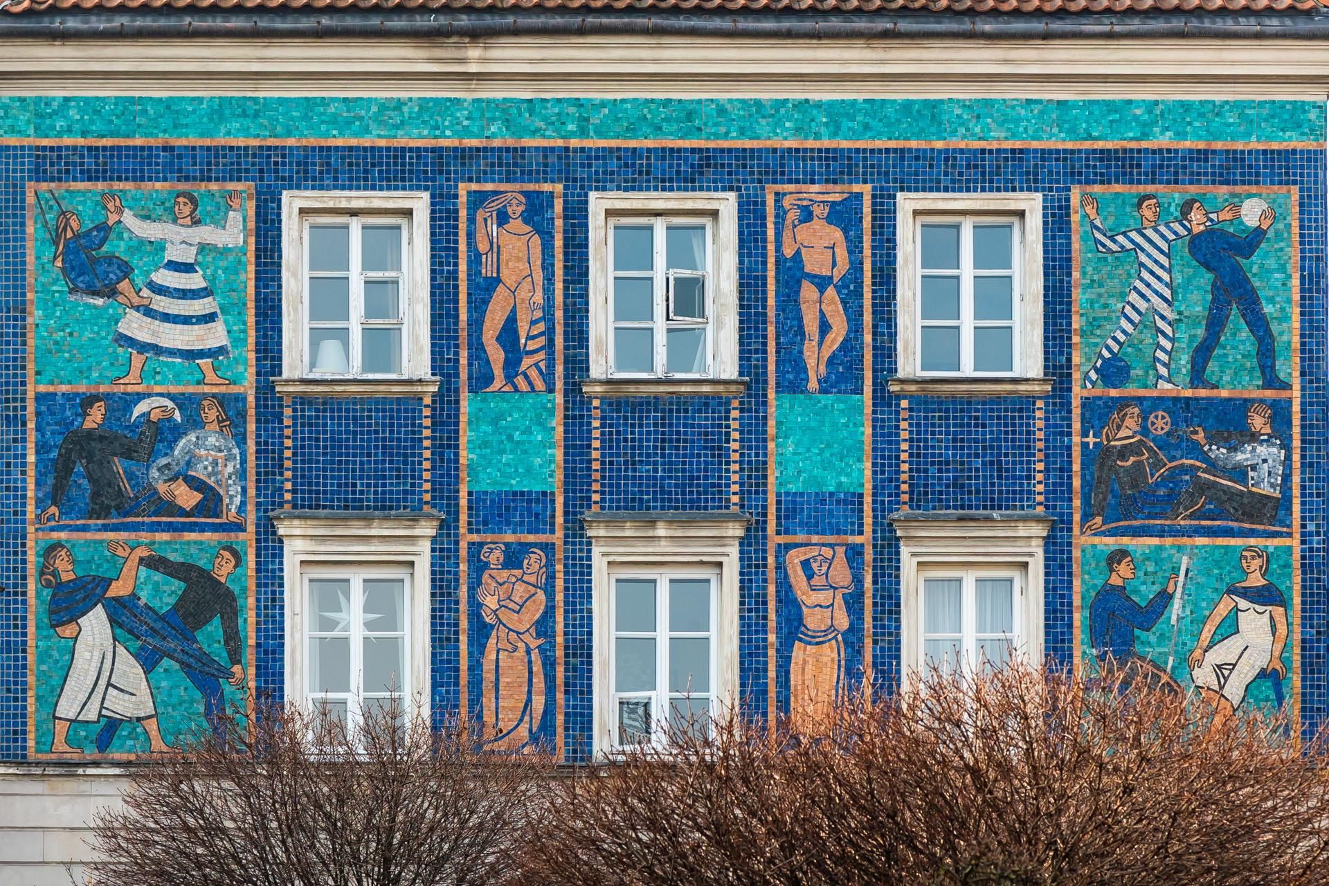 Mozaika na Mostowej 9a w Warszawie