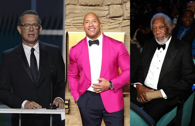 Tom Hanks, Dwayne Johnson, Morgan Freeman