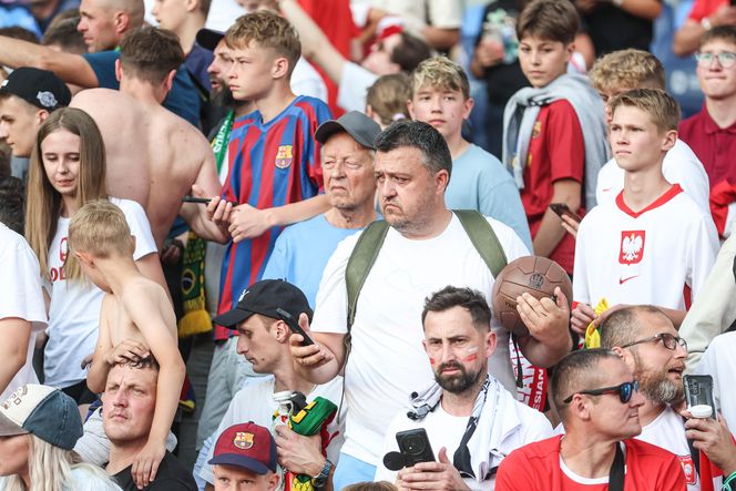 Kibice na meczu gwiazd Polska - Brazylia na Stadionie Śląskim