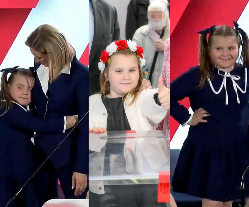 Karol Nawrocki z rodziną. Jego córka skradła show na wieczorze wyborczym