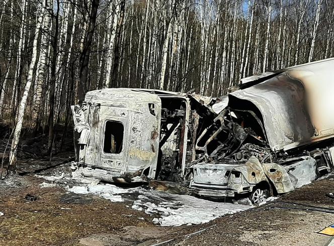 Spalił się we własnym aucie. Tragedia pod Mińskiem Mazowieckim