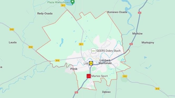 Miasto Lidzbark Warmiński, powiat lidzbarski