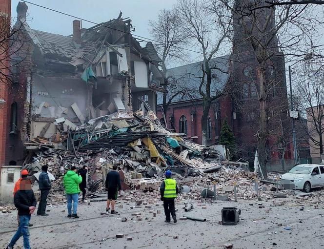 Wybuch gazu w kamienicy w Katowicach. Budynek całkowicie się zawalił 
