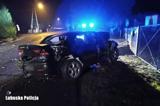 Alfa Romeo roztrzaskana o posesję. Za kierownicą pijany 31-letni Gruzin