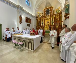 Msza Święta w Daleszycach - 7. dzień lubelskiej pielgrzymki na Jasna Górę 