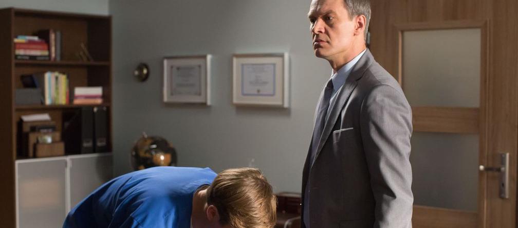 Na dobre i na złe odc. 707. Falkowicz (Michał Żebrowski), Michał Wilczewski (Mateusz Janicki)