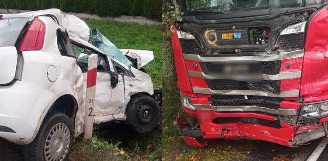 Tragiczny wypadek pod Wadowicami. 66-latek zginął w zderzeniu z ciężarówką