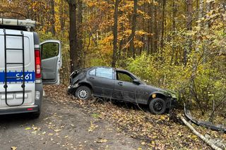 Czwórka młodych ludzi w aucie. 16-latek nie opanował samochodu i wylądował w rowie