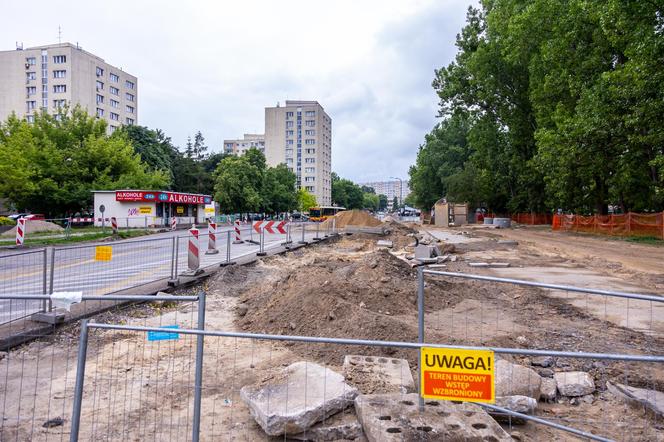 Budowa tramwaju na Stegny w Warszawie