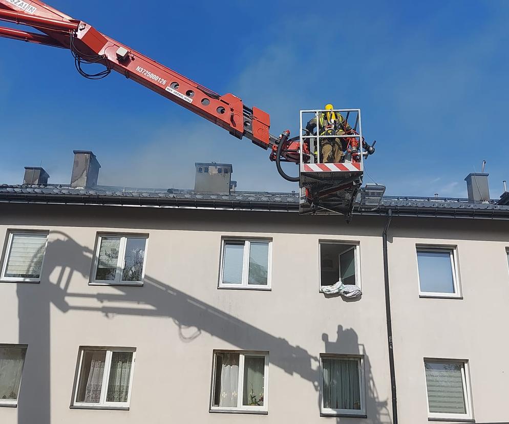 Pożar budynku w Tarnowie