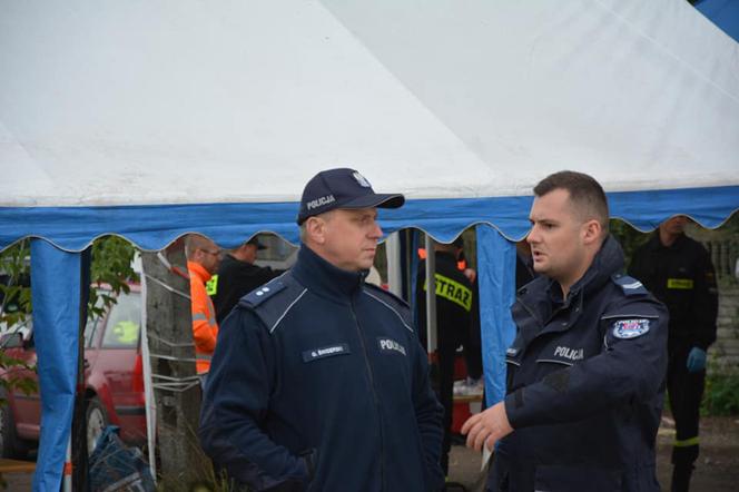 Akcja profilaktyczna "Bezpieczny przejazd" w Koszewnicy w gminie Kotuń w 2021 roku