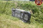 Straszny wypadek na A1 w Wieszowie. Kierowca się palił