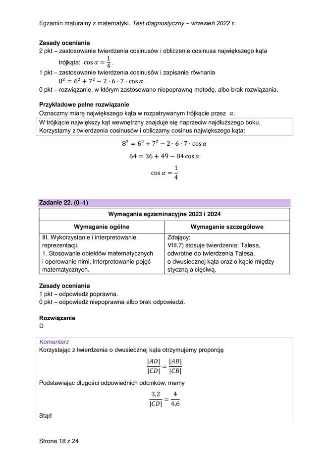 Matura próbna 2023: Matematyka. Oficjalne odpowiedzi CKE