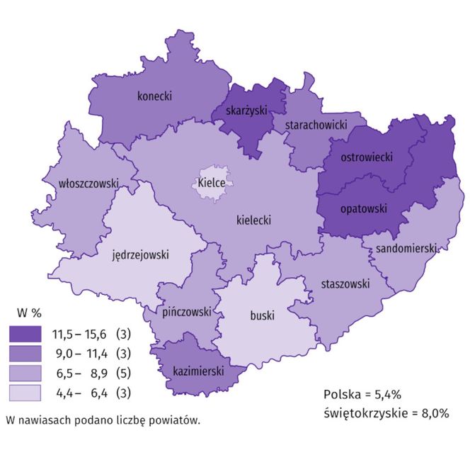 Bezrobocie w świętokrzyskim. Styczeń 2025