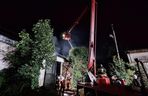 Nocny pożar hali pod Lublinem