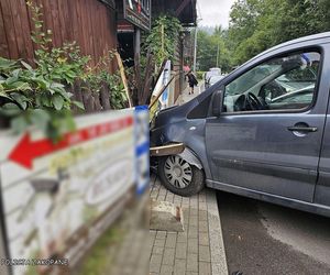 Rajd po centrum Zakopanego zakończył na ścianie budynku. Miał ponad 3 promile