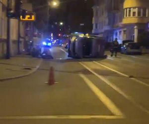  Łódź. Wypadek strażników miejskich. Staranował ich nietrzeźwy 30-latek [ZDJĘCIA]