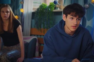 M jak miłość odc. 1864. Grzesiek (Borys Wiciński), Sara (Nadia Smyczek)