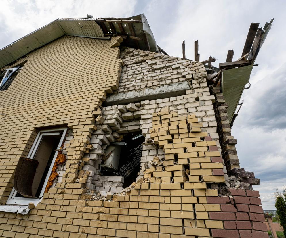 Ukraina. Zniszczenia we wsi Cyrkuny
